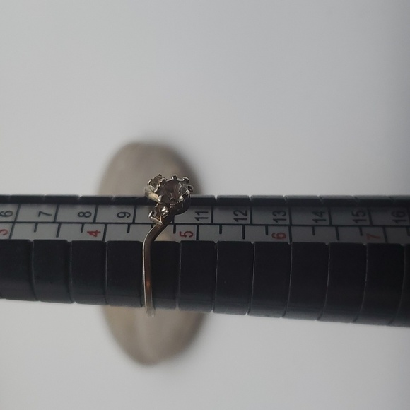 Antique sterling silver bridal ring size 5 R147 - Picture 4 of 5